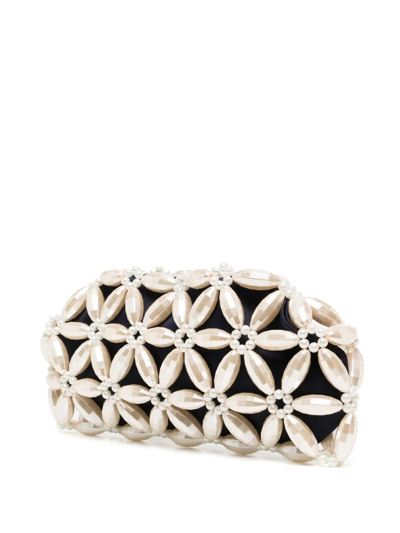 0711 Pearl Clutch Bag In Yellow