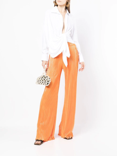 0711 Pearl Clutch Bag In Yellow