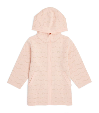 Chloé Babies' Cotton-blend Knit Jacket (24-36 Months) In Pink | ModeSens