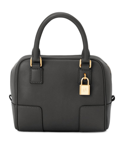 Shop Loewe Leather Amazona 16 Top-handle Bag In Black
