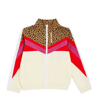 Shop Palm Angels Logo Track Jacket (4-12 Years) In White
