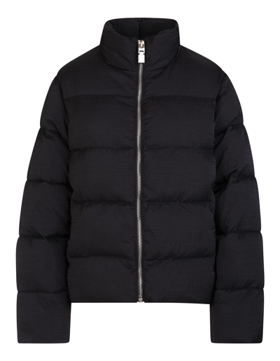Shop Givenchy Woman Black Padded Jacket With 4g All-over Motif
