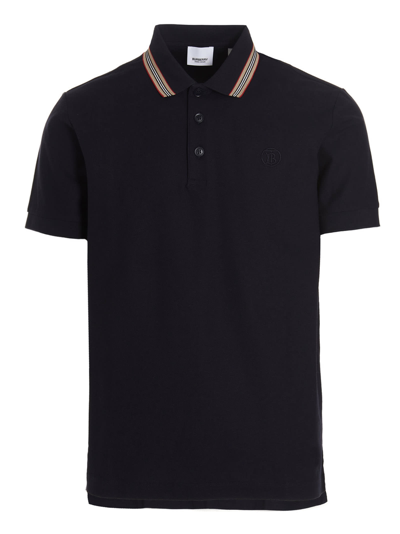 Shop Burberry Pierson Polo Shirt In Blue