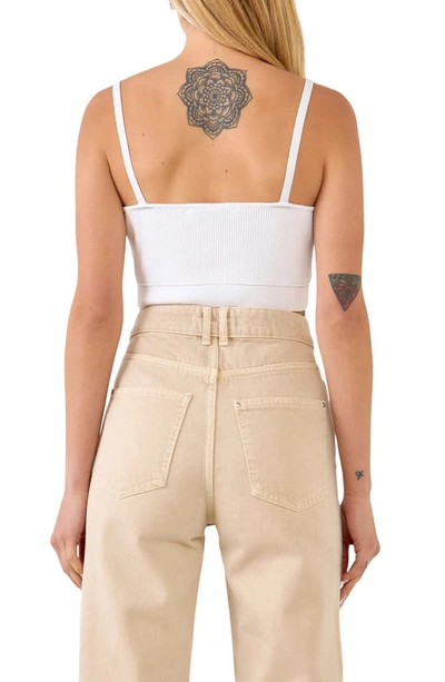 Endless Rose Knit Bralette Top In White