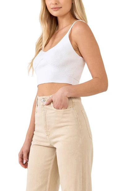 Endless Rose Knit Bralette Top In White