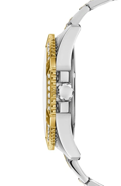 Shop Guess Multifunction Bracelet Watch, 48mm In Silver Tone/gold Tone