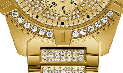 Shop Guess Multifunction Bracelet Watch, 48mm In Gold Tone