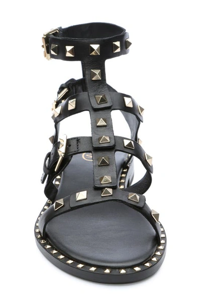 Shop Ash Pacific Studded Strappy Sandal In Black