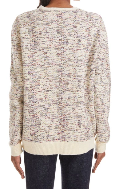 Shop Chloé Planet Speckles Cashmere & Wool Sweater In Antique White