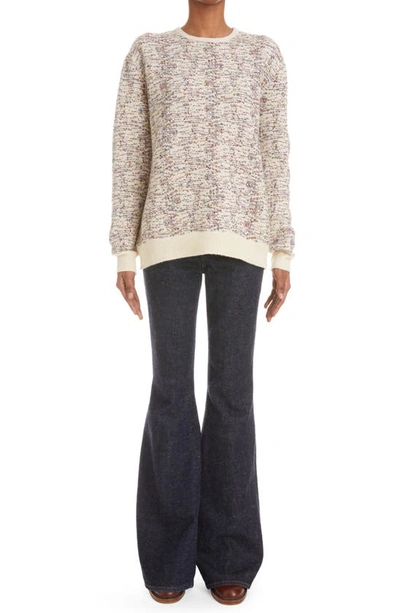Shop Chloé Planet Speckles Cashmere & Wool Sweater In Antique White