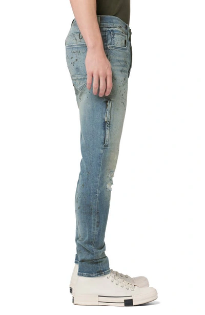Shop Hudson Zack Skinny Fit Stretch Cotton Jeans In Grey Splatter