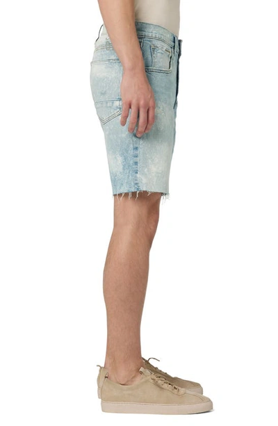 Shop Hudson Kirk Stretch Cotton Denim Shorts In Acid Indigo
