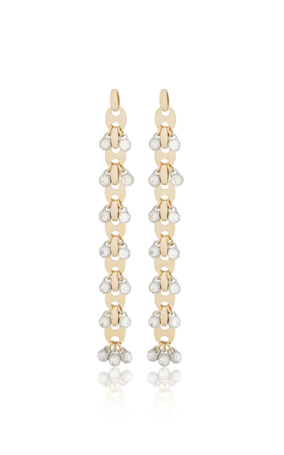 Shop Paco Rabanne Brass Multi-drop Earrings In Gold