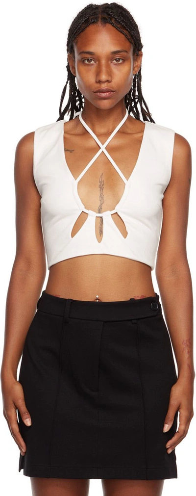 Third Form White Rip Tide Tank Top In Off White