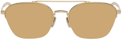 Shop Givenchy Gold Speed Sunglasses In 32g Gold / Brown Mir