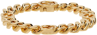 Shop Gucci Gold Interlocking G Bracelet In 8005 8005