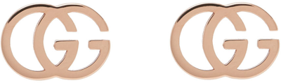 Shop Gucci Gold Running Earrings In 5702 Rosa