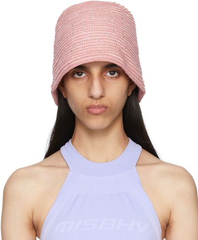 Shop Misbhv Pink Gothic Bucket Hat In Dusty Pink