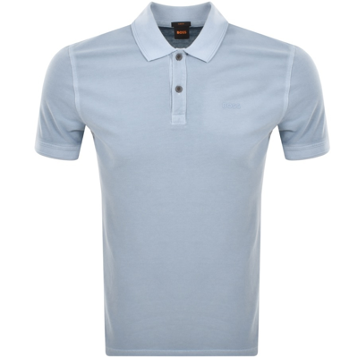 Shop Boss Casual Boss Prime Polo T Shirt Blue