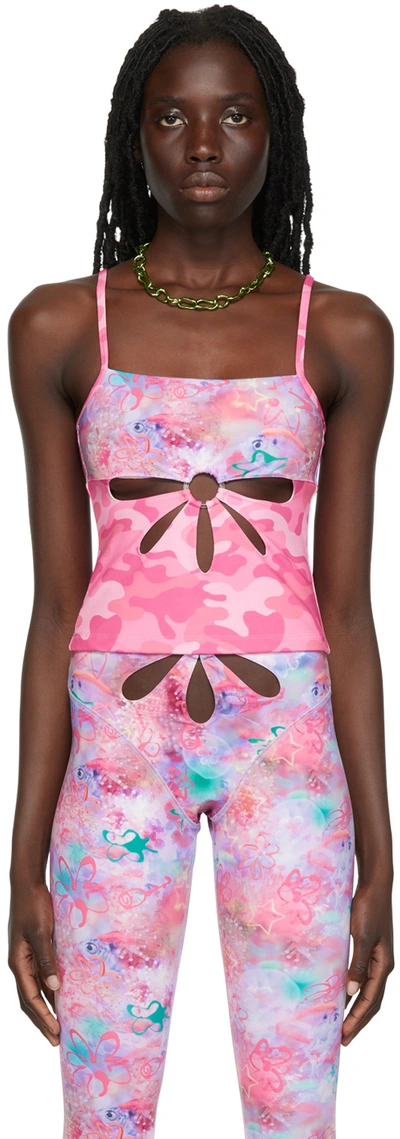 Shop Collina Strada Ssense Exclusive Pink Top In Pink Camo