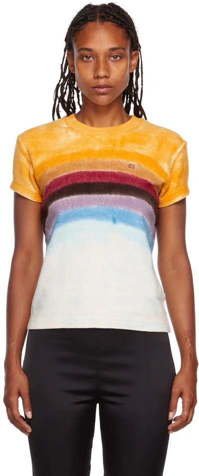 Shop Acne Studios Multicolor Rainbow T-shirt In Adp Coffee Brown