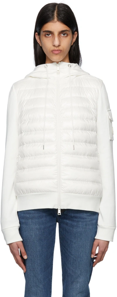 Shop Moncler White Quilted Down Jacket In 032 White
