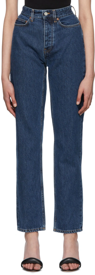 Shop Won Hundred Blue Pearl Jeans In Stone Blue It