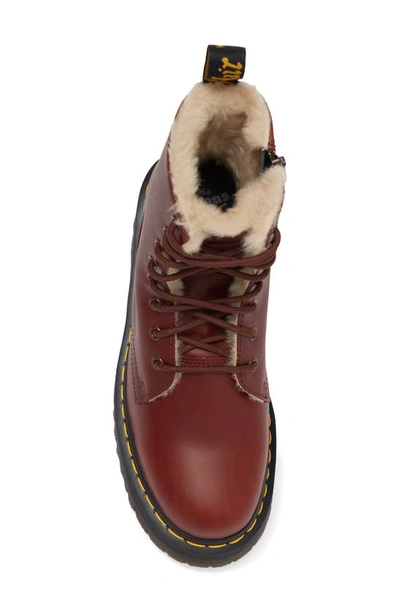Shop Dr. Martens' Jadon Abruzzo Faux Fur Lined Lug Sole Combat Boot In Brown
