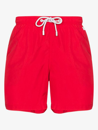 Shop Mc2 Saint Barth X Pantone Red Swim Shorts