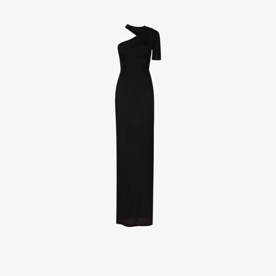 Shop Rta Sria One Shoulder Maxi Dress - Women's - Spandex/elastane/acetate In Black