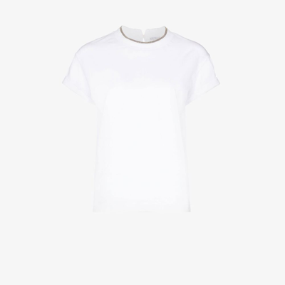 Shop Brunello Cucinelli White Short Sleeve T-shirt