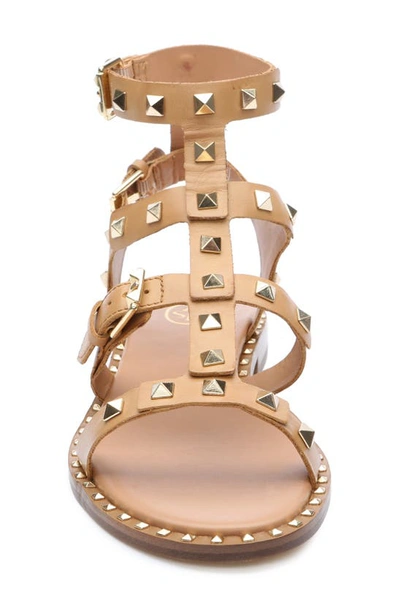Shop Ash Pacific Studded Strappy Sandal In Nude