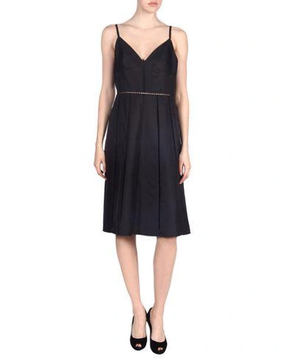 Shop Valentino Knee-length Dress In Black