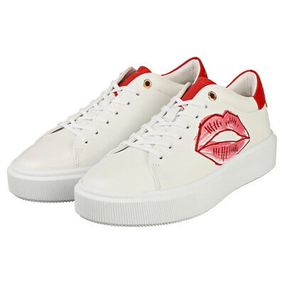 Pre-owned Ted Baker Loreo Damen White Red Sneaker Mode