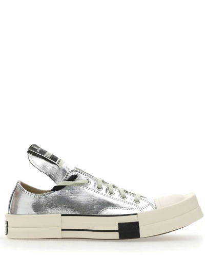 Shop Rick Owens Drkshdw Turbodrk Sneakers In Silver