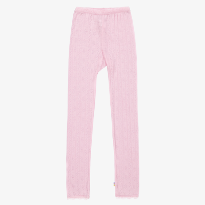 Shop Joha Girls Pink Wool & Silk Leggings