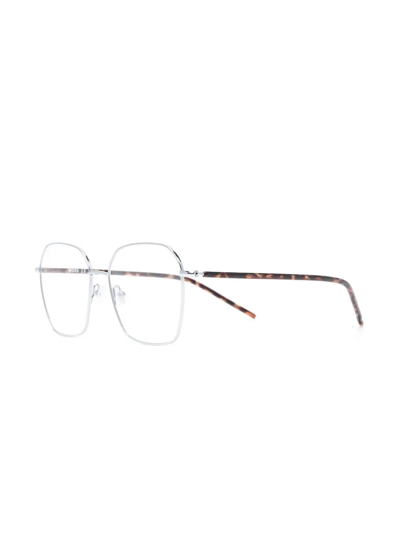 Shop Hugo Boss Square-frame Optical Glasses In Silver