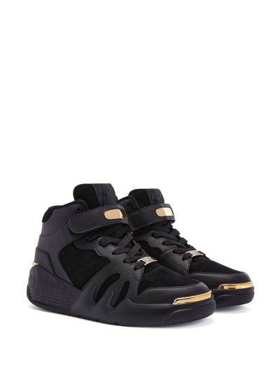 Shop Giuseppe Zanotti Talon Mid-top Sneakers In Black