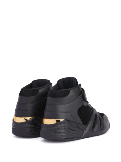 Shop Giuseppe Zanotti Talon Mid-top Sneakers In Black