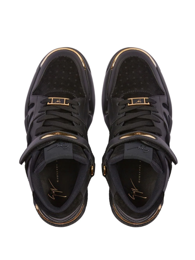 Shop Giuseppe Zanotti Talon Mid-top Sneakers In Black