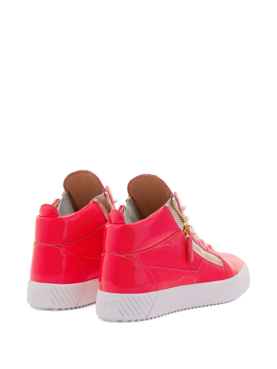 Shop Giuseppe Zanotti Nicki Mid-top Sneakers In Red