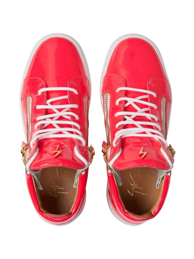 Shop Giuseppe Zanotti Nicki Mid-top Sneakers In Red