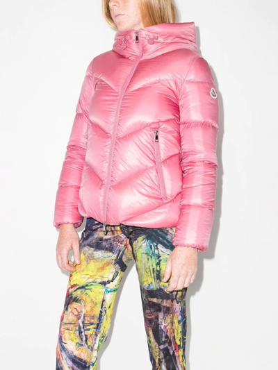 Shop Moncler Chambom Quilted Puffer Jacket In Pink