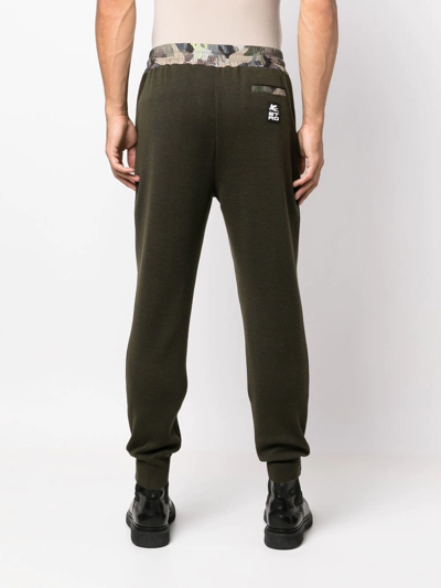 Shop Etro Drawstring Tracksuit Bottoms In Green