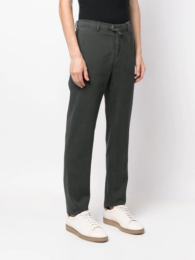 Shop Kiton Straight-leg Chino Trousers In Grey