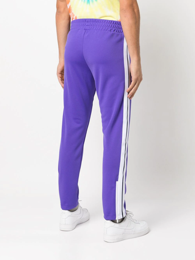 Shop Palm Angels Logo-print Track Pants In Purple