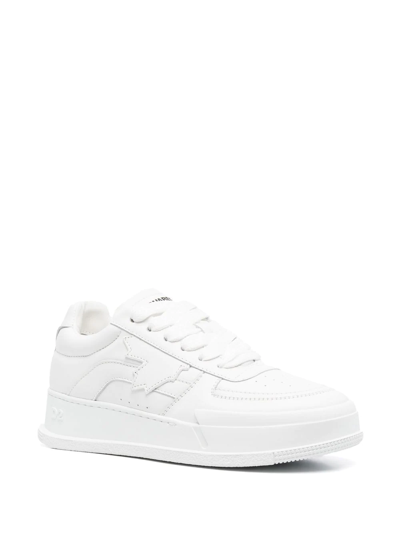 Shop Dsquared2 Low-top Lace-up Sneakers In White