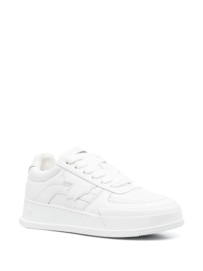 Dsquared2 Maple-leaf Patch Low-top Sneakers In White