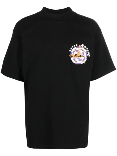 Shop Enterprise Japan Logo-print Short-sleeve T-shirt In Black