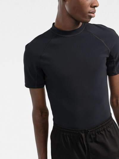 Shop Balmain Logo Crew-neck T-shirt In Black
